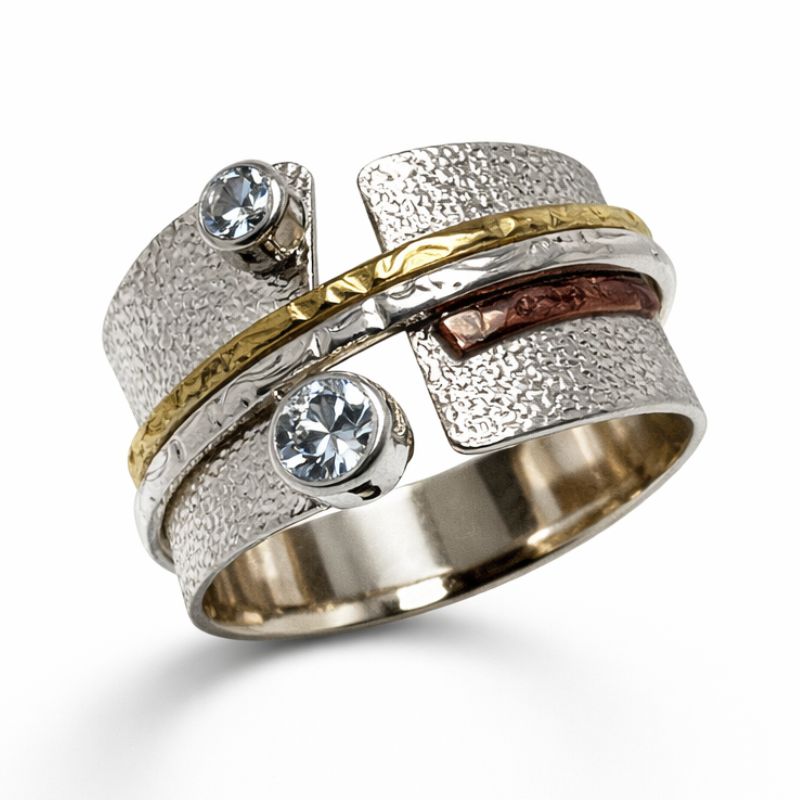Designer CZ Spinner Ring